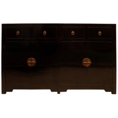 Fine Black Lacquer Sideboard