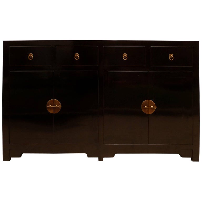 Fine Black Lacquer Sideboard For Sale at 1stDibs