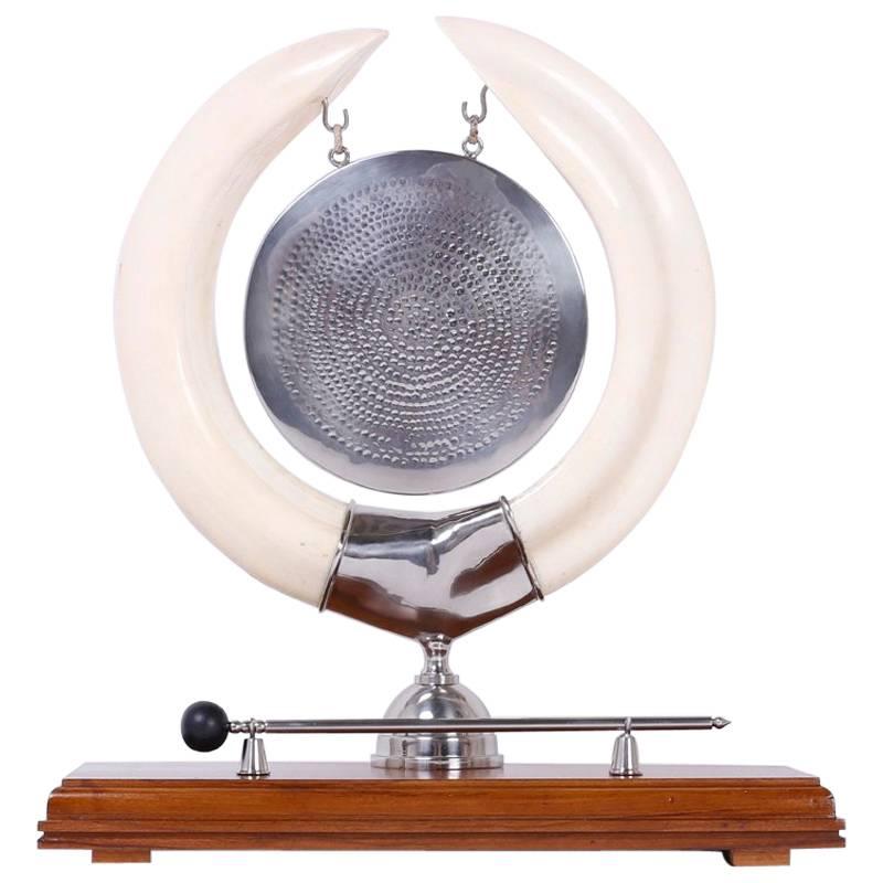 Chic Vintage English Gong For Sale
