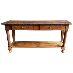 French Country Style Cherry-Wood Serving Table