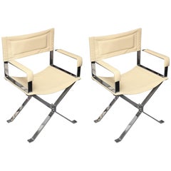 Pair of Albrizzi Mid-Century "Directors" Chairs