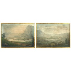 Early 19th Century Pair of Watercolours of the Scottish Highlands