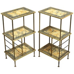 20th Century Pair of Neoclassical Three-Tier Etagère