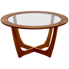 Vintage Danish Round Coffee Table, circa 1970