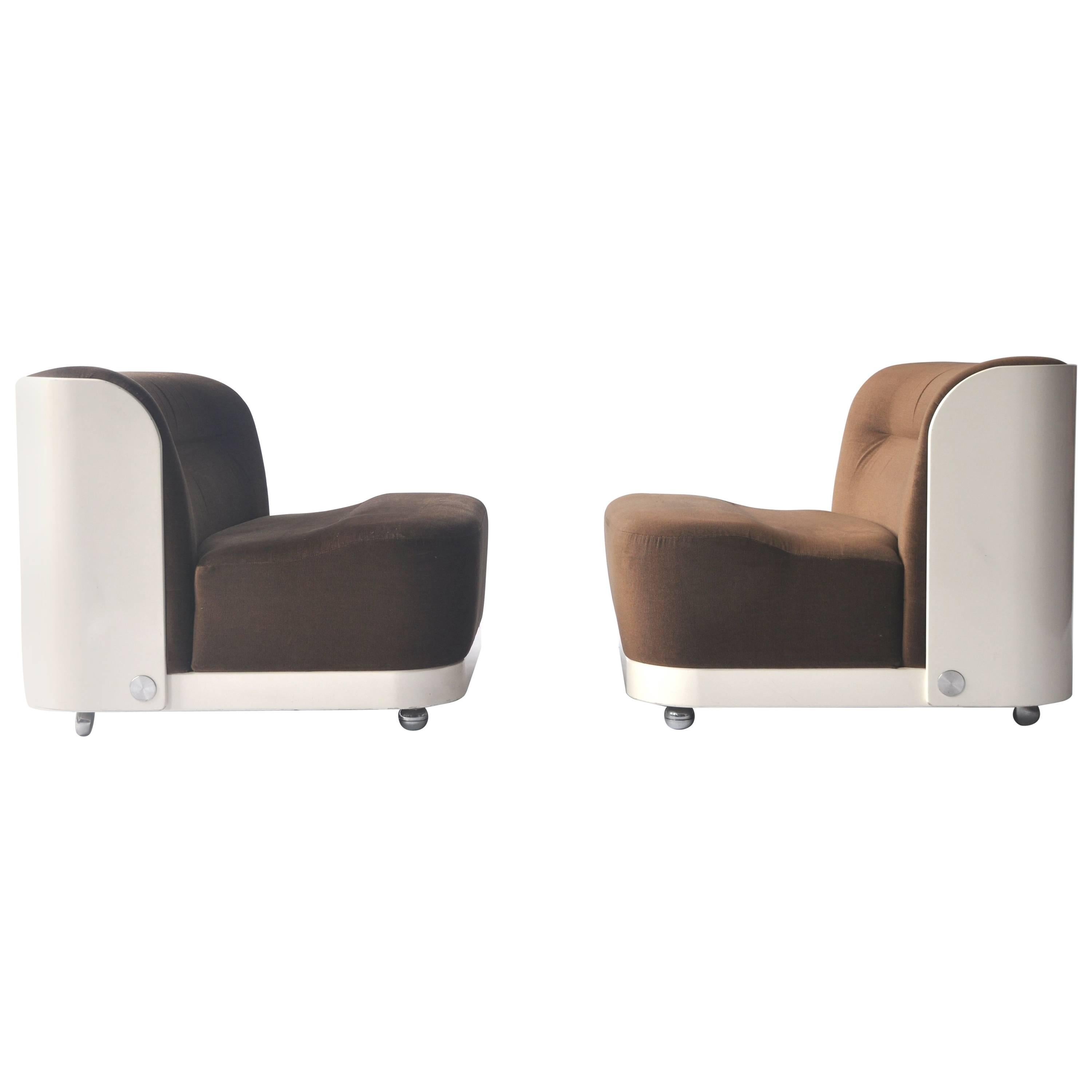 Pair of "Trinom" Lounge Chairs by Peter Maly For Sale
