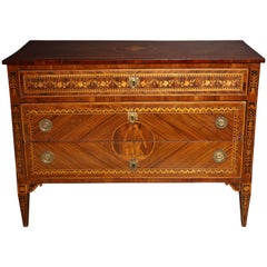 Italian Neoclassic Marquetry Commode