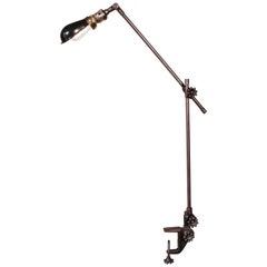 Drafting Table Task Light Lamp Vintage Industrial Adjustable Machine Clamp Metal