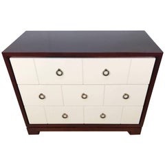 Modern Lacquer Block Front Five-Drawer Chest 7