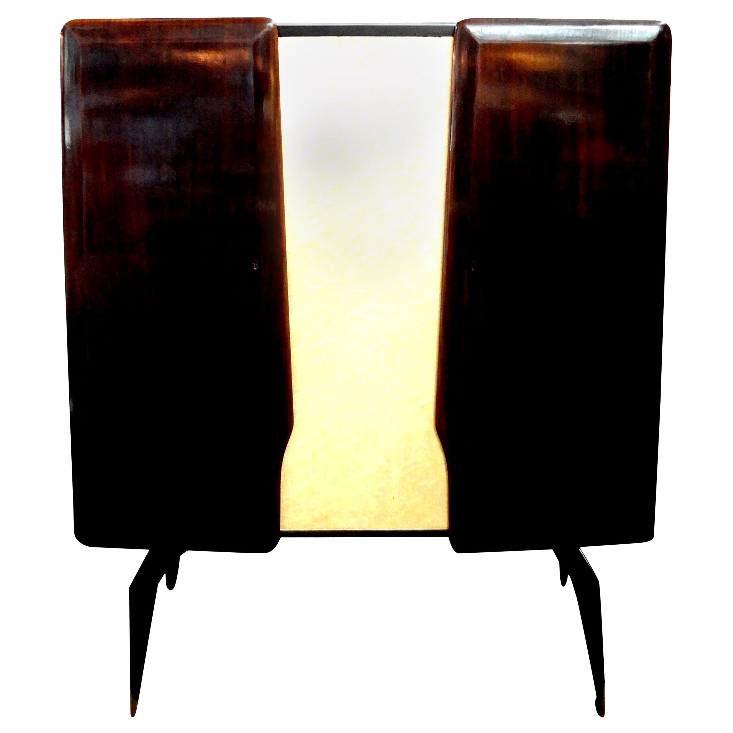 Italian Cabinet or Bar Attributed to Vittorio Dassi, Made in Milan For Sale