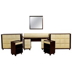 Art Deco Gilbert Rohde for Herman Miller Mahogany Seven-Piece Bedroom Set, 1930s 7