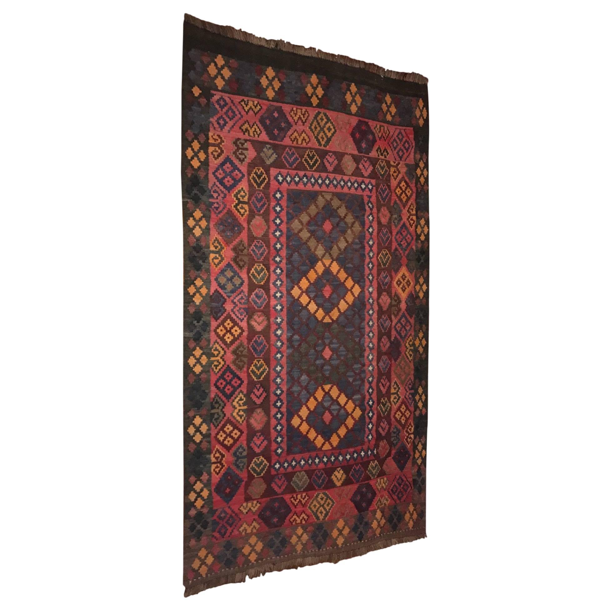 Tribal Hand-Knotted Moroccan Area Rug, Modern Design Fabulous Quality and Color
