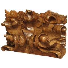 Early 18th Century Regence Carved Overdoor Fragment from France