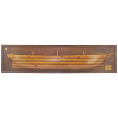 Antique Monumental Half-Hull Schooner Boat Model, circa 1890