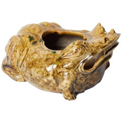 Frog Yellow Glazed Ceramic