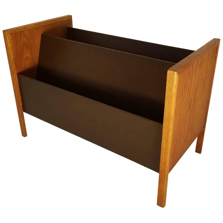 Rare Large Magazine Holder in Teak by Peter Pepper Products at 1stDibs