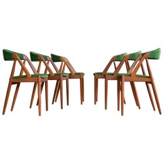 Kai Kristiansen Six Teak Dining Chairs Model 31 for Schou Andersen