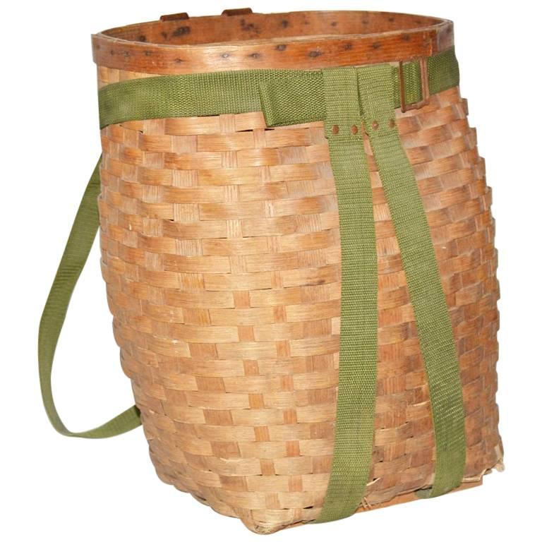 Antique French Picnic Basket For Sale at 1stdibs