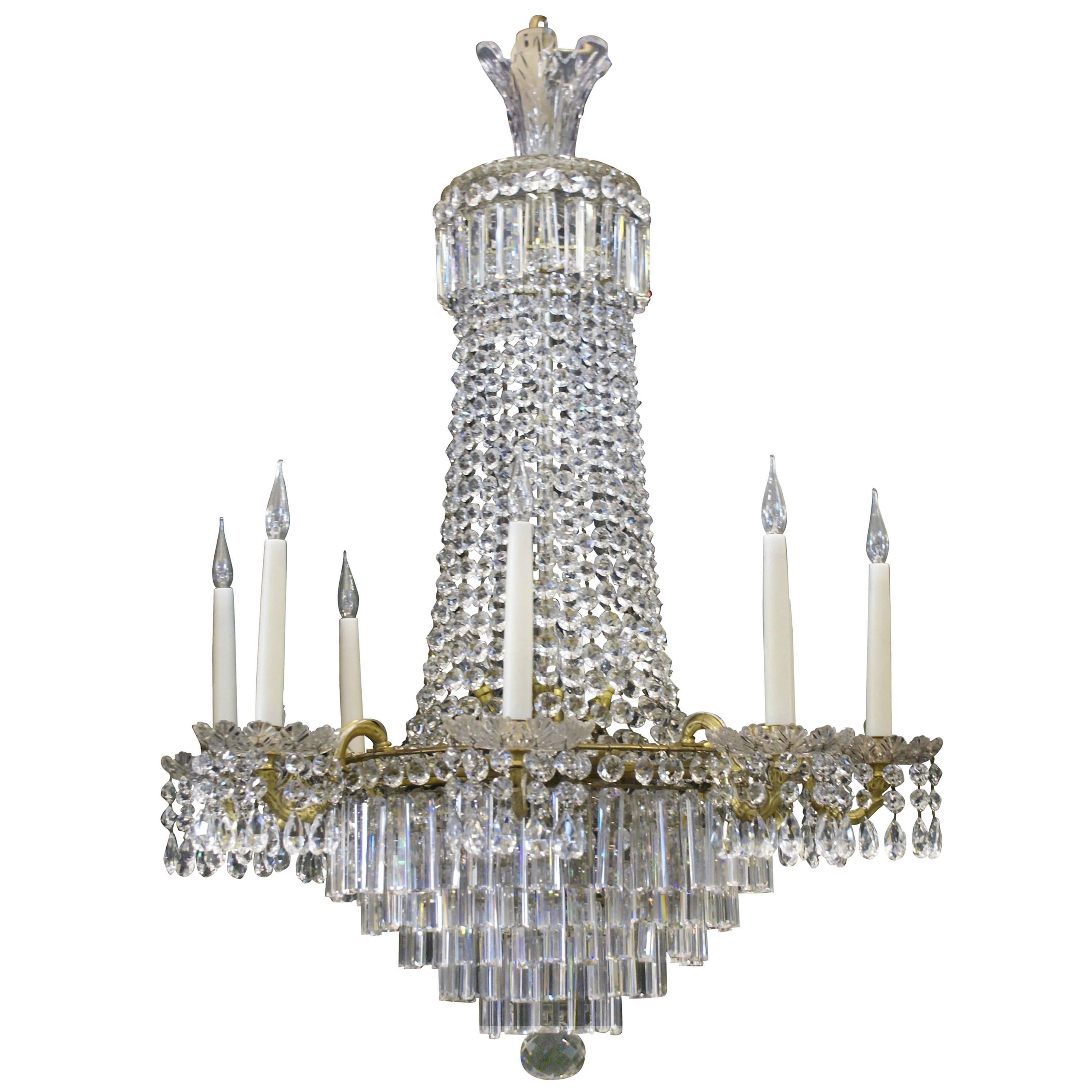 Regency Tent and Waterfall Chandelier, circa 1820 For Sale
