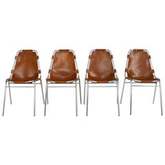 Set of Four Original Charlotte Perriand Les Arcs Chairs