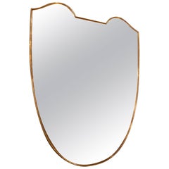 Beautiful Italian Brass Mirror, circa 1960