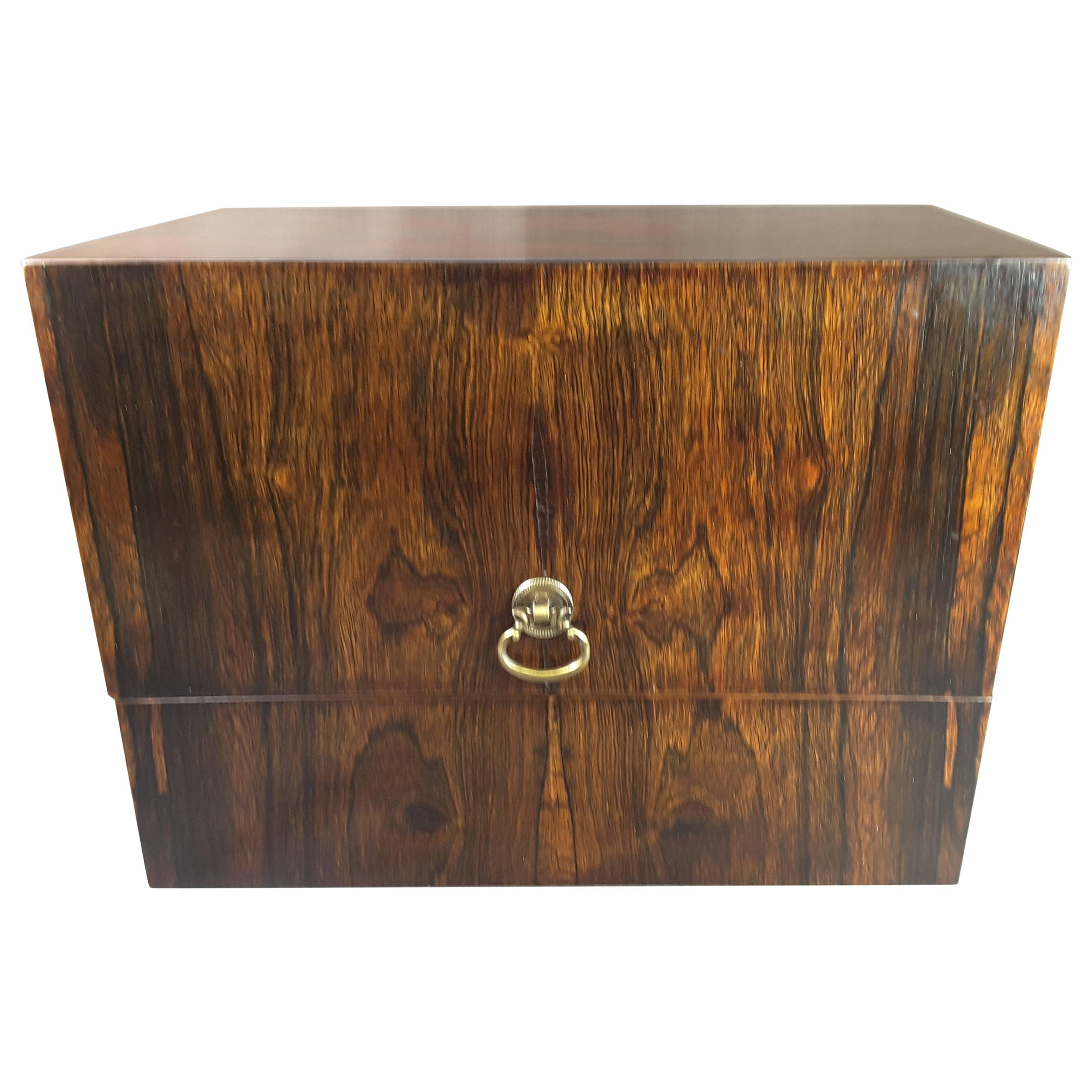 Rosewood Upright Canteen or Cutlery Box