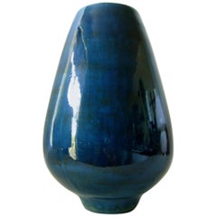 Polia William Pillin Vase en forme de cloche bleu California Studio