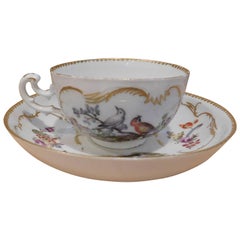 Antique Mid-18th Century Meissen Cup and Saucer