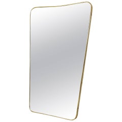 Brass Mirror in the Manner of Gio Ponti