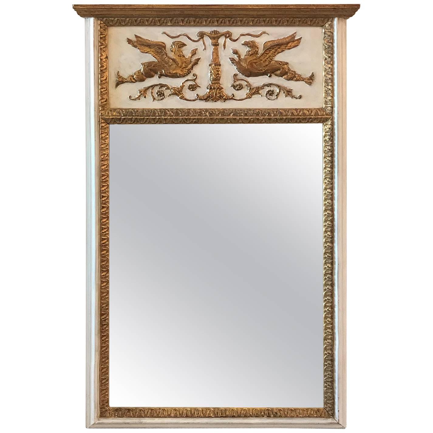 Parcel-Gilt Labarge Trumeau Mirror