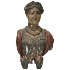 Carved Figure Head Ship Bust