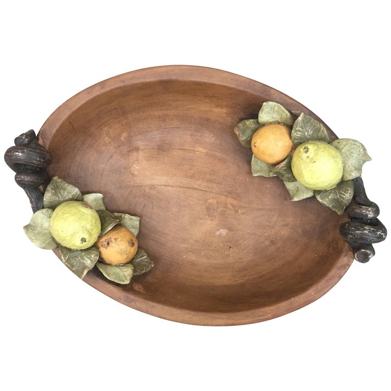 Beautiful Tuscan Terra Cotta Fruit Bowl at 1stDibs