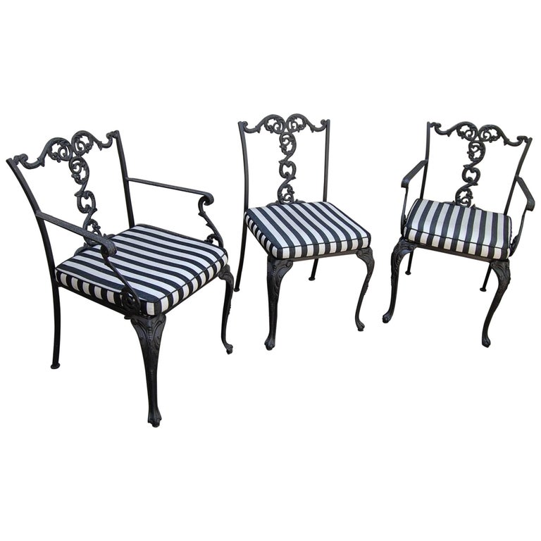Set of Cast Iron and Bronze Garden Furniture For Sale at 1stdibs