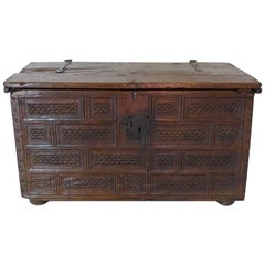 Spanish Colonial Carved Trunk or Coffer