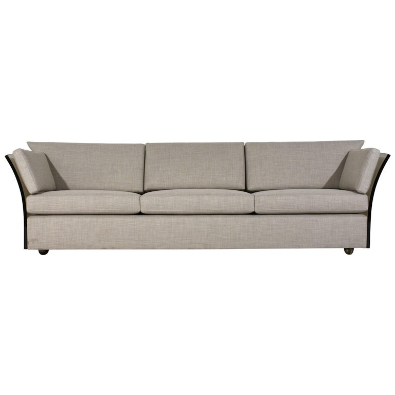 Mid Century Modern Milo Baughman Style Three Seat Sofa For At Mid Century Modern Milo Baughman Lucite Side Sofa