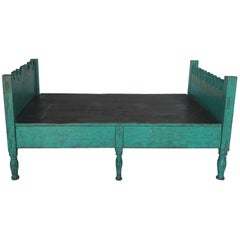 Folk Art Painted Guatemalan Bed or Daybed