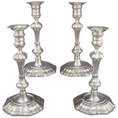 Vintage Set of Four Sterling Silver Candlesticks by Tiffany & Co.