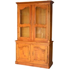 French Louis XV Style Cherry Bookcase