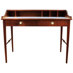Mid-Century Teak Writing Desk with White Top