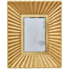 Bark Frameworks 23-Karat Gold Pleated Wall Mirror, Designed by Jared Bark