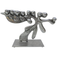 Donald Drumm Modern Cast Aluminium Menorah from 1970s