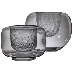 Pair of Timo Sarpaneva Glass Bowls for Iittala, Finland, 1960s