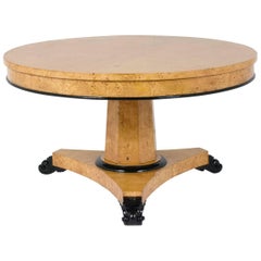 Antique French Empire-Style Round Dining Table