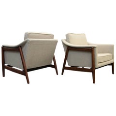 Pair of Danish Mid-Century Modern Teak Lounge Chairs