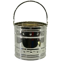 Mid-Century Silver Plated Peat/Kindling Bucket