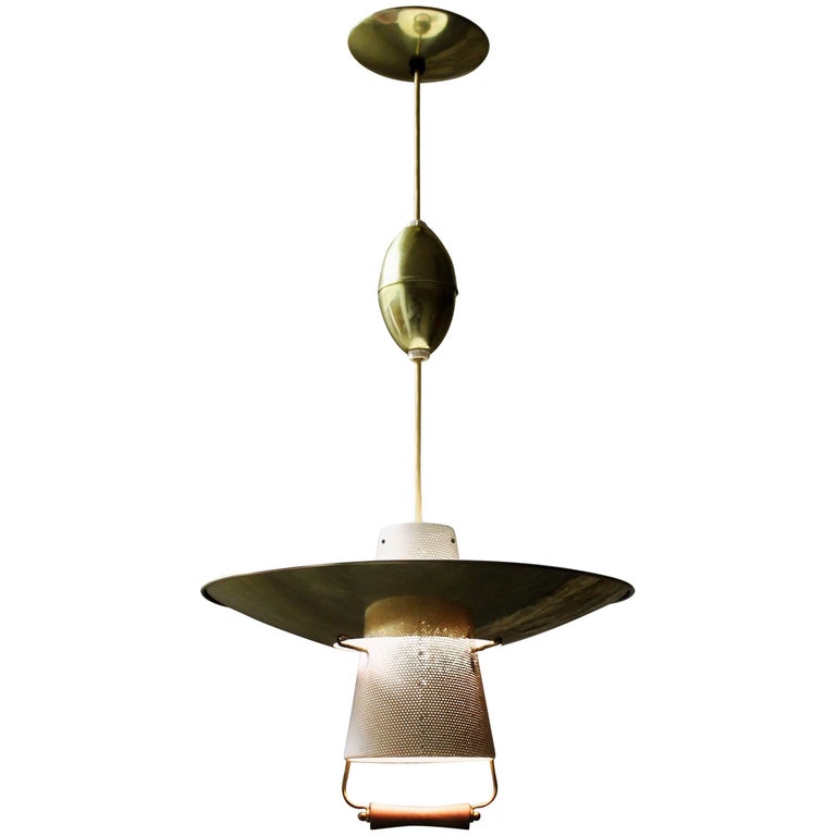 Gerald Thurston Pull Down Pendant Light for Lightolier at 1stDibs
