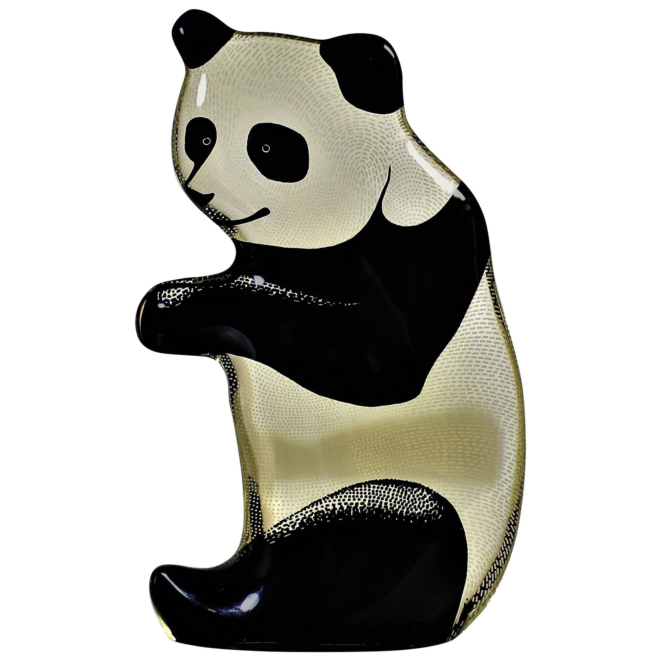 Abraham Palatnik Lucite Panda Bear Sculpture