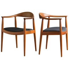 Pair of Hans J. Wegner the Chair in Teak for Johannes Hansen 10