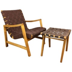 Jens Risom Model 652 Lounge Chair and Ottoman