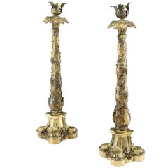 Pair of William IV Gilt Bronze Table Lamps