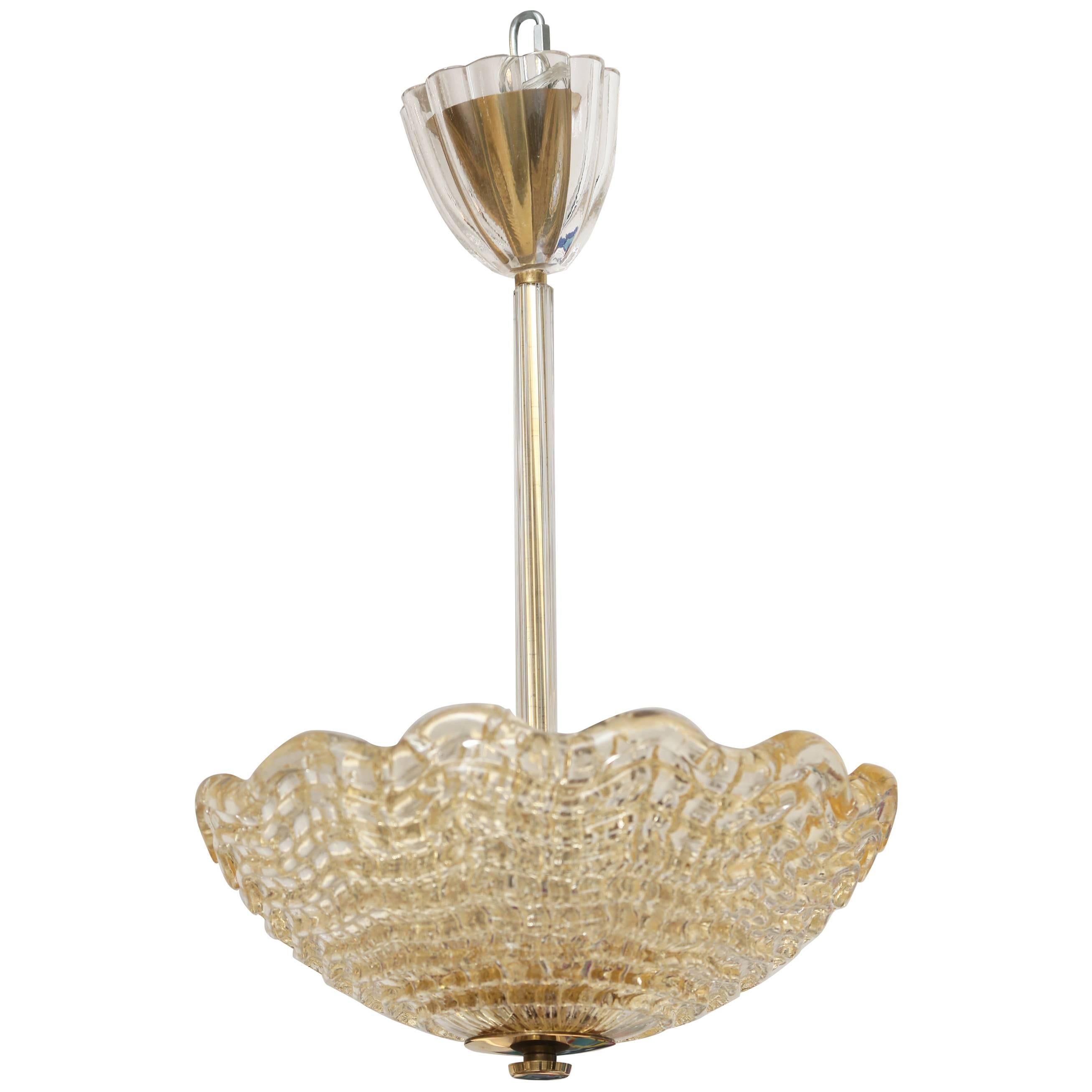 Crystal Ceiling Lamp by Carl Fagerlund for Orrefors, Swedish, 1960s For Sale